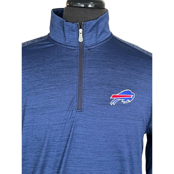 Tommy Bahama Sz S NFL Apparel Buffalo Bills Blue Islandzone 1/4 zip Pullover NWT - Picture 2 of 8